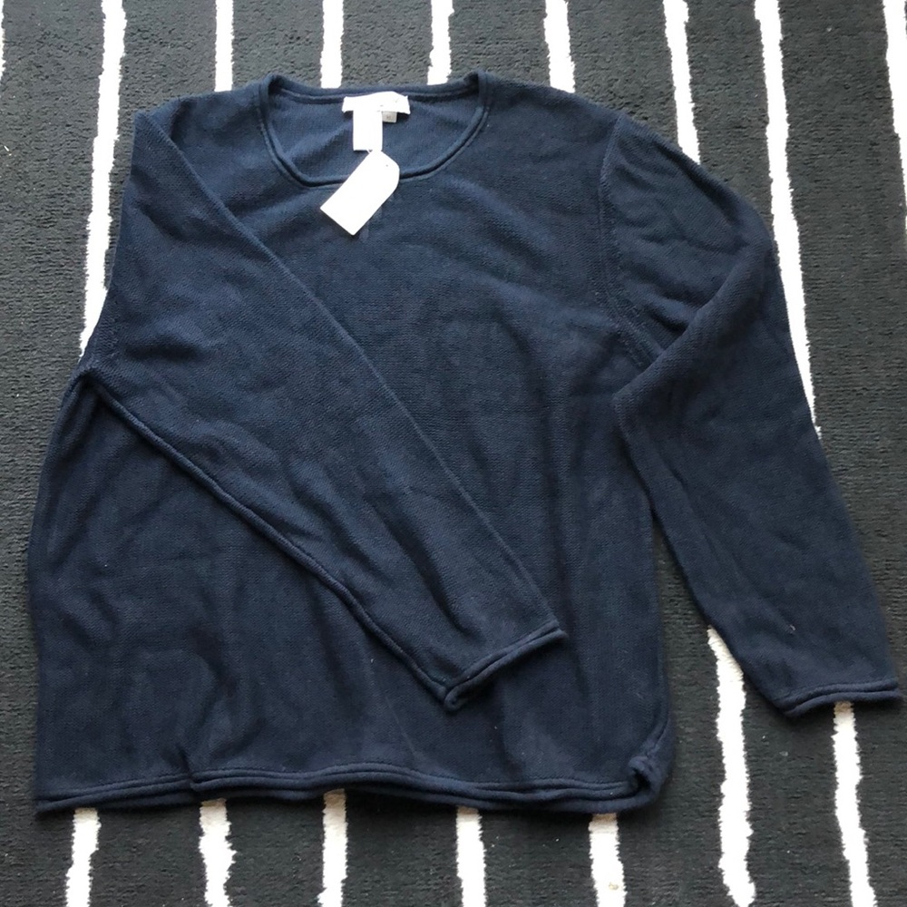 NWT Coldwater Creek XL navy long sleeve sweater